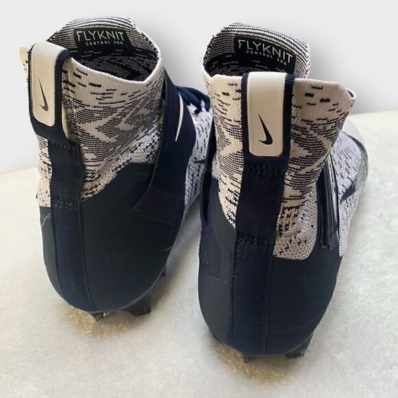 Nike Alpha Menace Elite 2 Flyknit Navy Football Cleats BV2077-101 Mens size 10.5 - Picture 7 of 10